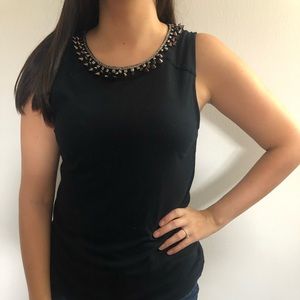 Black studded tank top